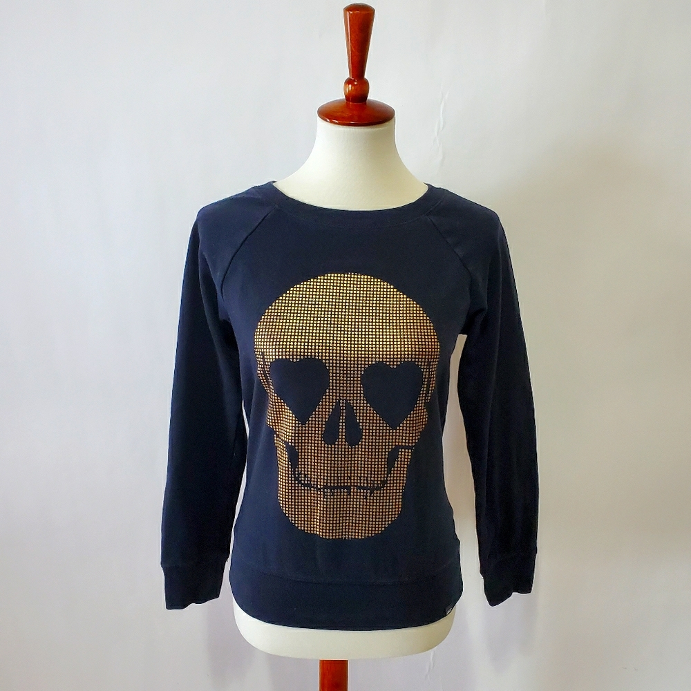VANS Black Gold Skull Crewneck Sweatshirt